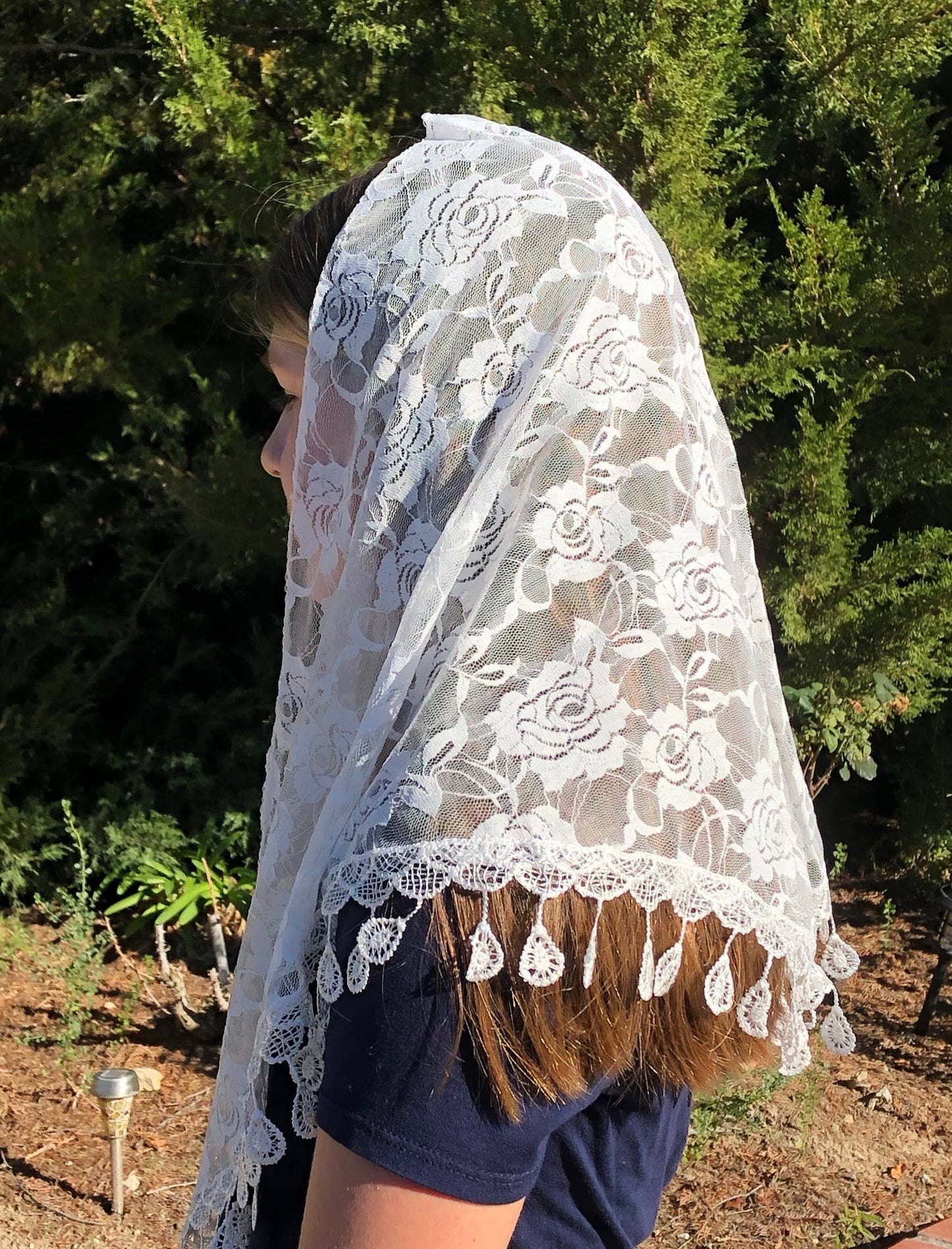 St. Claire of Assisi Veil  -WHITE    (60" x 20")