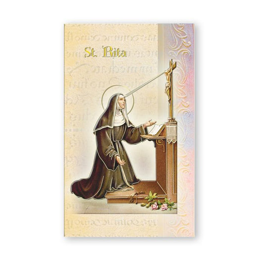 St. Rita Bio Holy Card