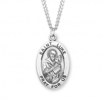 St. Luke Oval Sterling Silver Medal