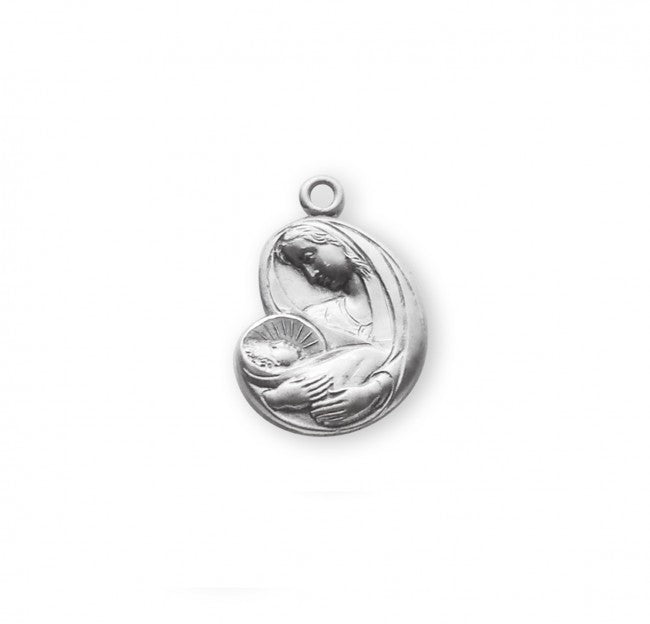 Madonna and Child Sterling Silver Medal