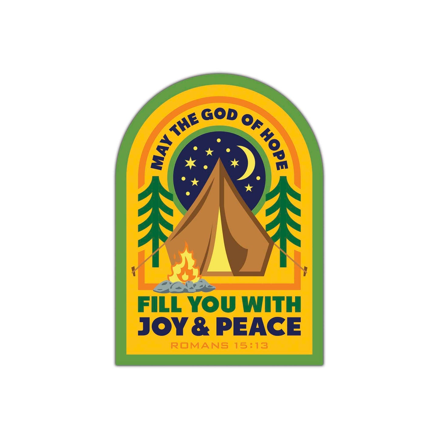 Tent May The God Of Hope Fill Sticker