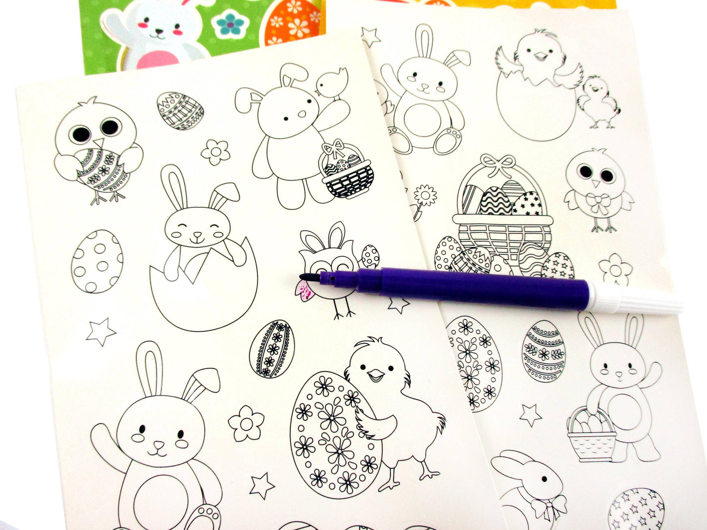 Easter Color-in Sticker Set with Markers, 12 Pack