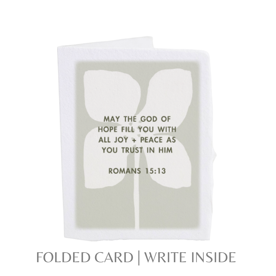 Joy + Peace Romans 15:13  Card