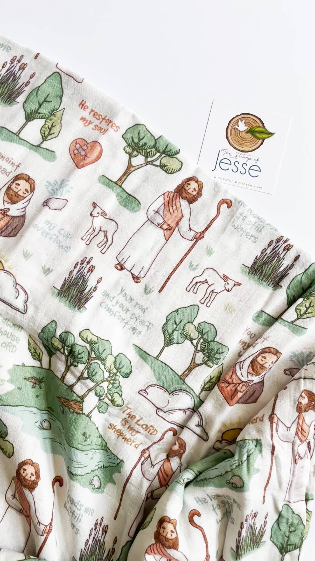 The Good Shepherd Muslin Deluxe Swaddle