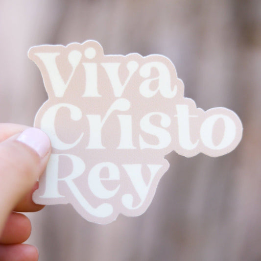 Viva Cristo Rey- Bl. Miguel Pro Catholic Vinyl Sticker