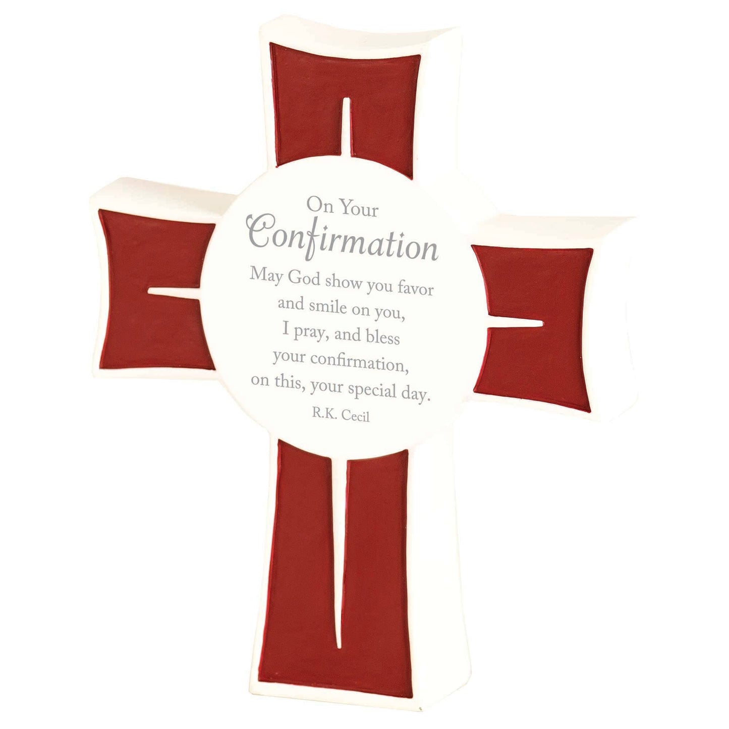 Confirmation Table Top Cross Resin 5.5" H