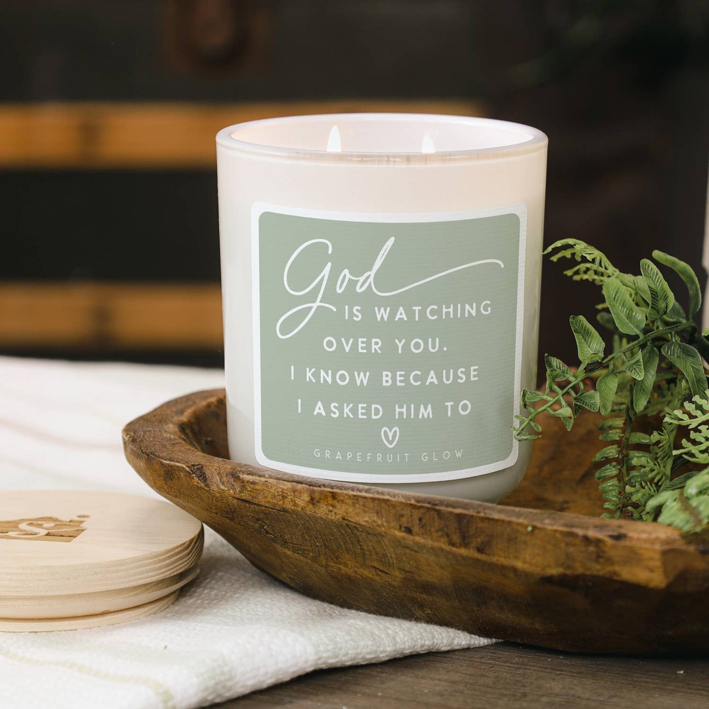 God Is Watching  Grapefruit Glow Soy Candle