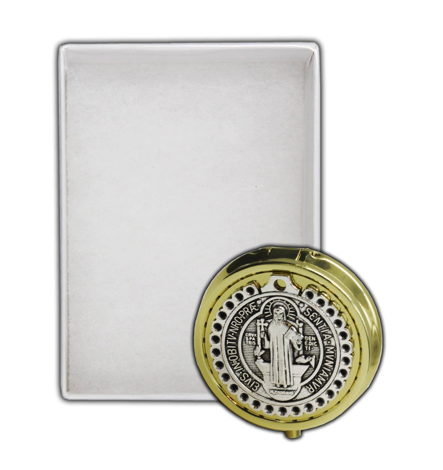 ST BENEDICT Pyx    (2″ x 3/4″)