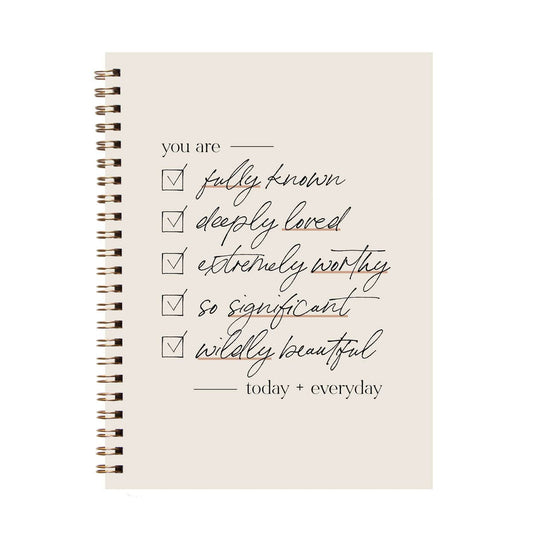 Fully Known Checklist Softcover Journal Notebook for Back to School