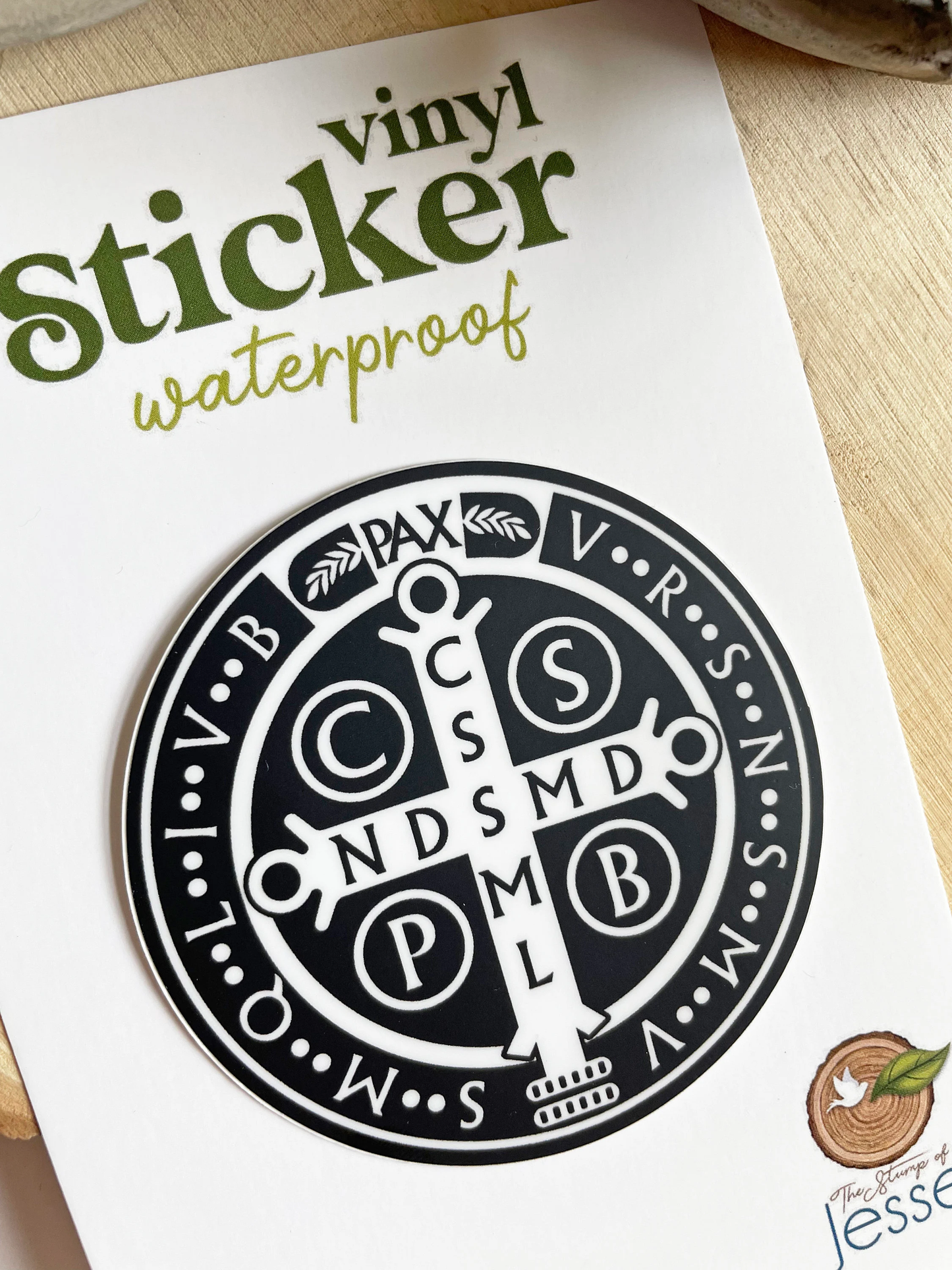 St. Benedict Medal Waterproof Sticker | Catholic gift