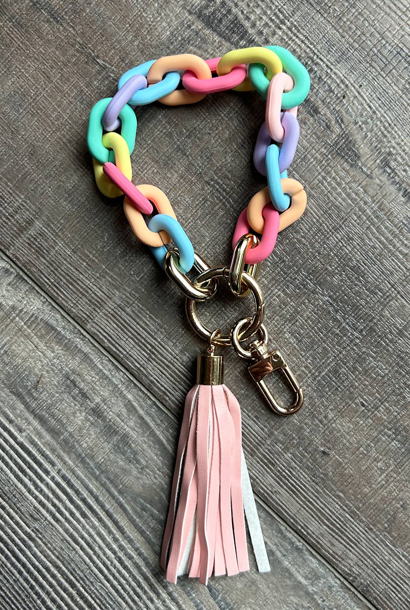 Acrylic Wristlet Chain Keychain