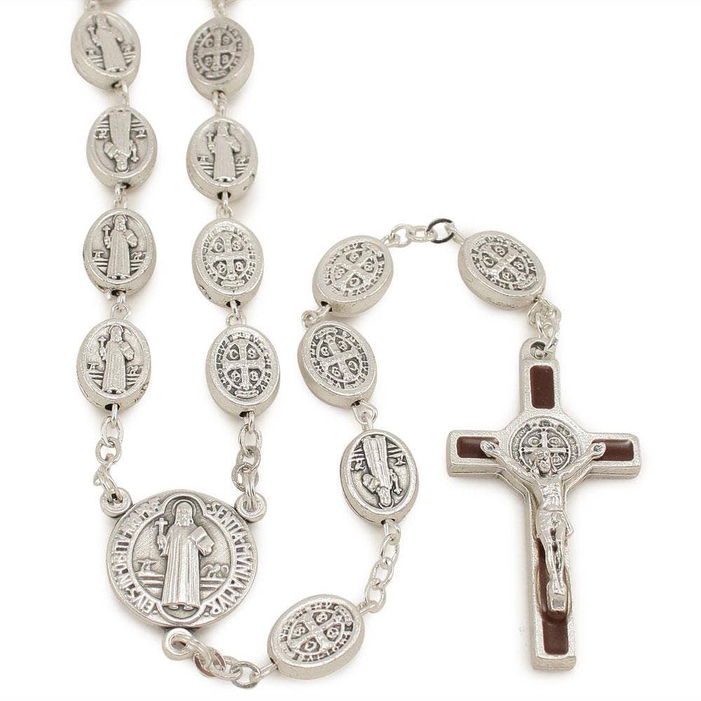 St. Benedict Rosary and Keychain Gift Set