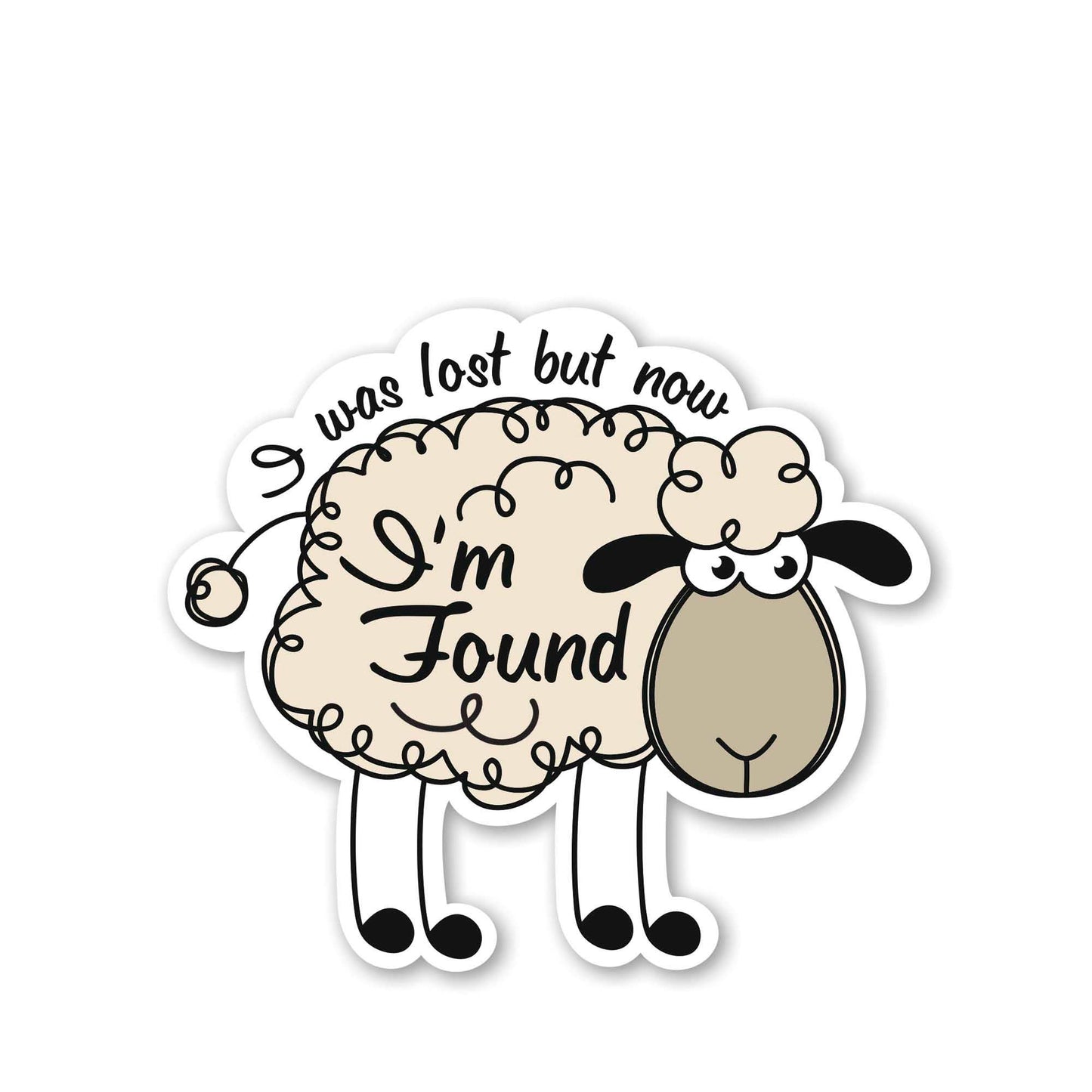 Sticker Sheep I Was Lost But Now I Am