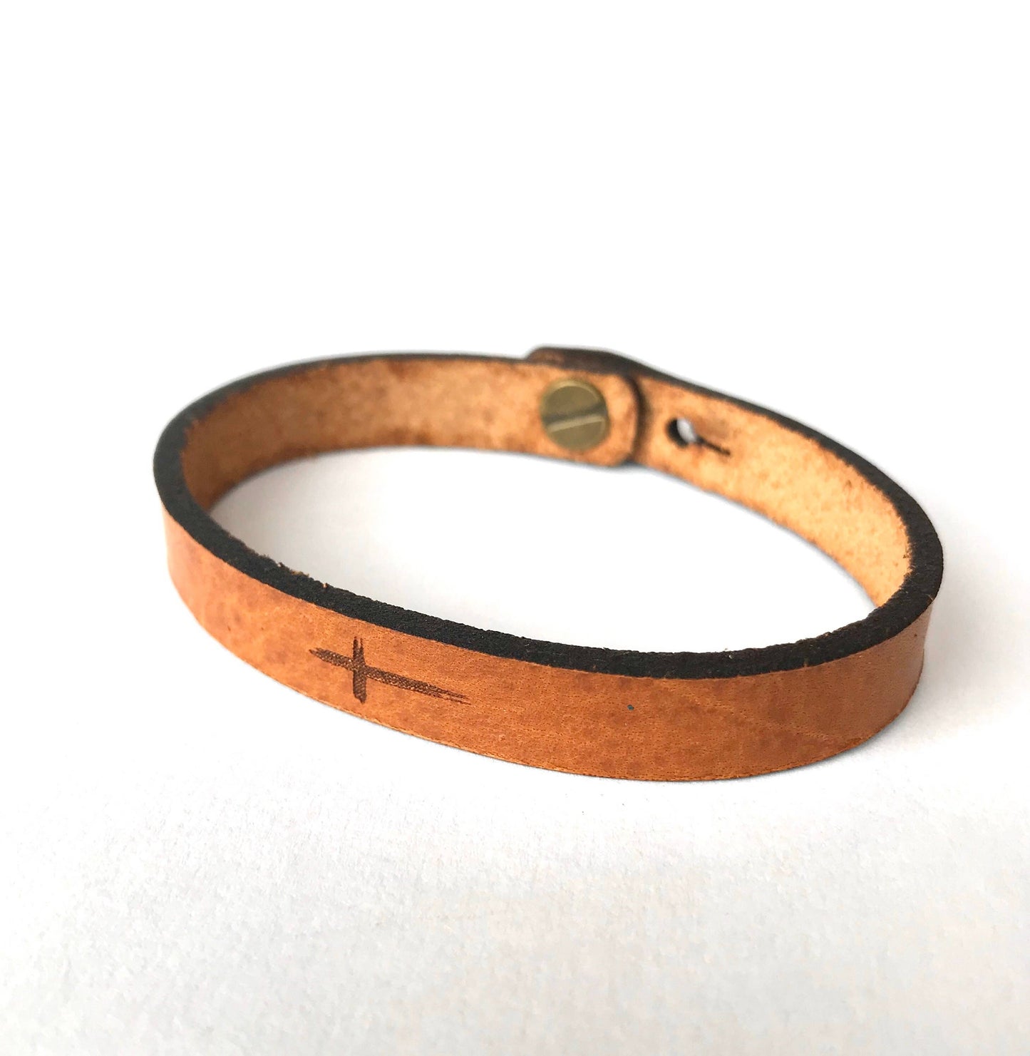 Cross Thin Leather Bracelet