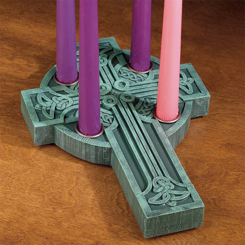 Celtic Cross Advent Candle Holder