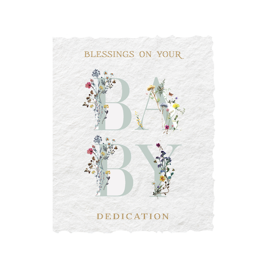 Blessings on Your Baby Dedication Card