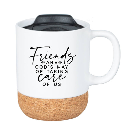 Friends Are God's Way - Designer Mugs-Cork