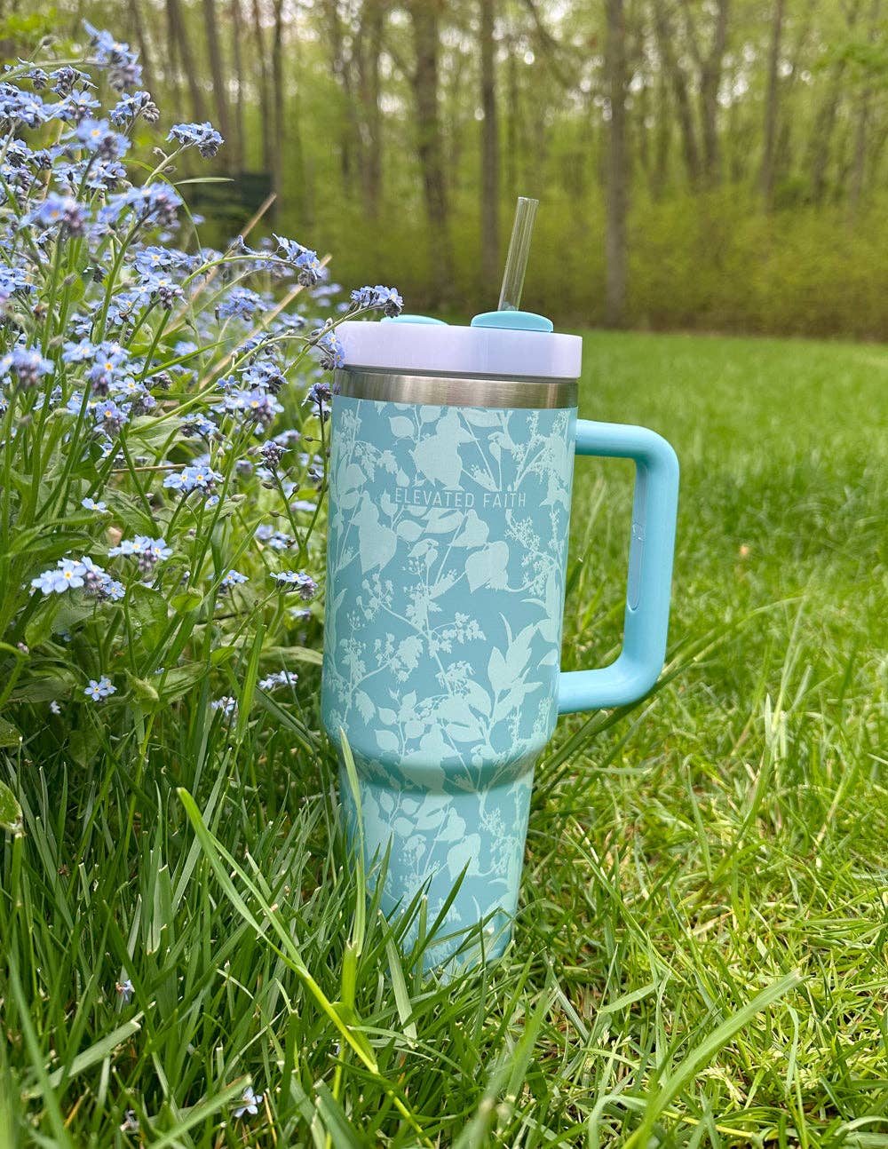 Blue Botanic 40 oz Tumbler