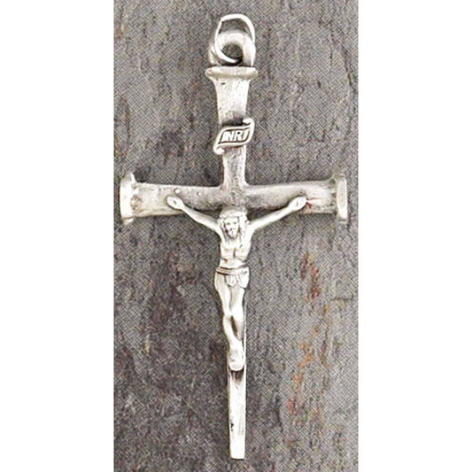 Rugged Nail Cross Necklace