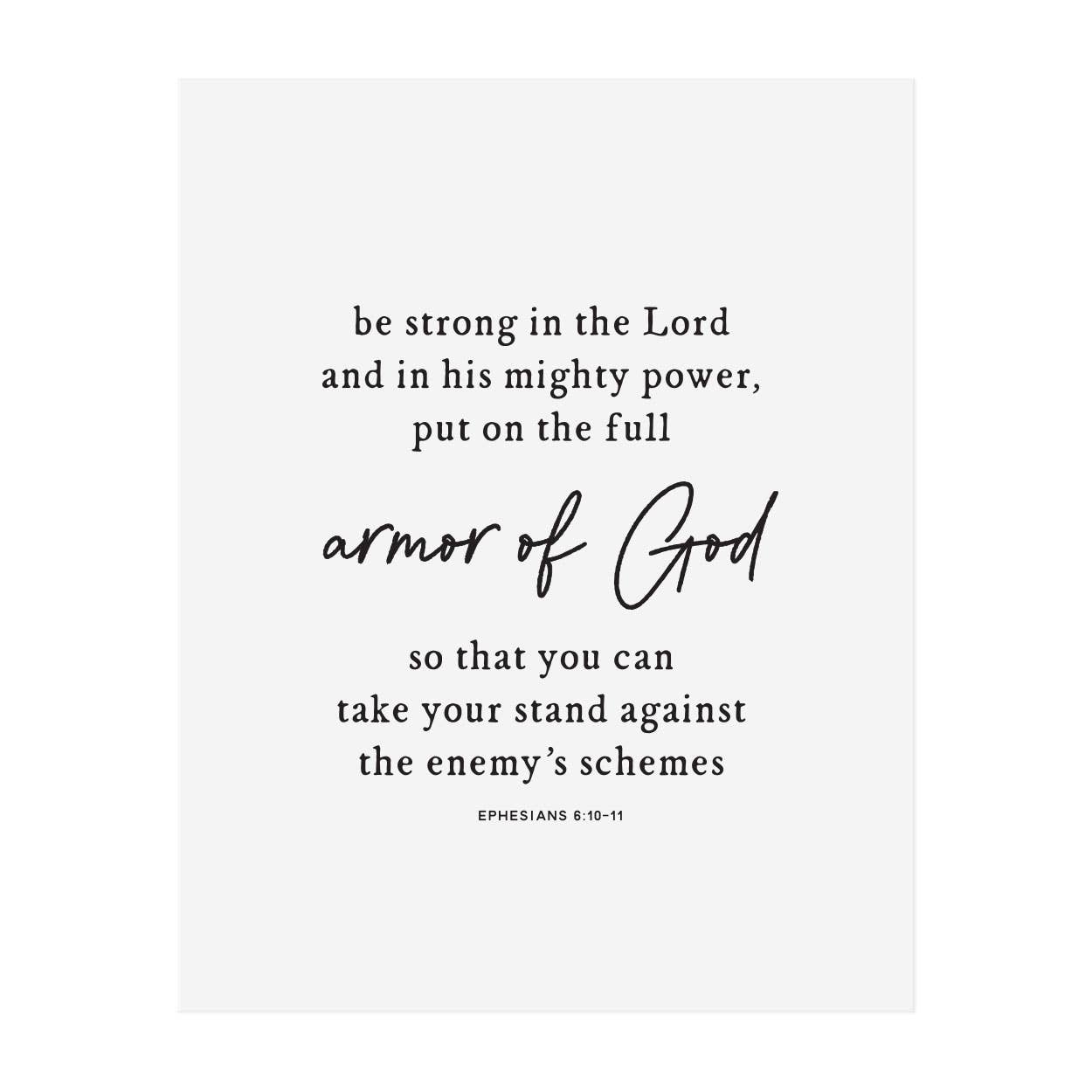 Put on the Full Armor of God Art Print