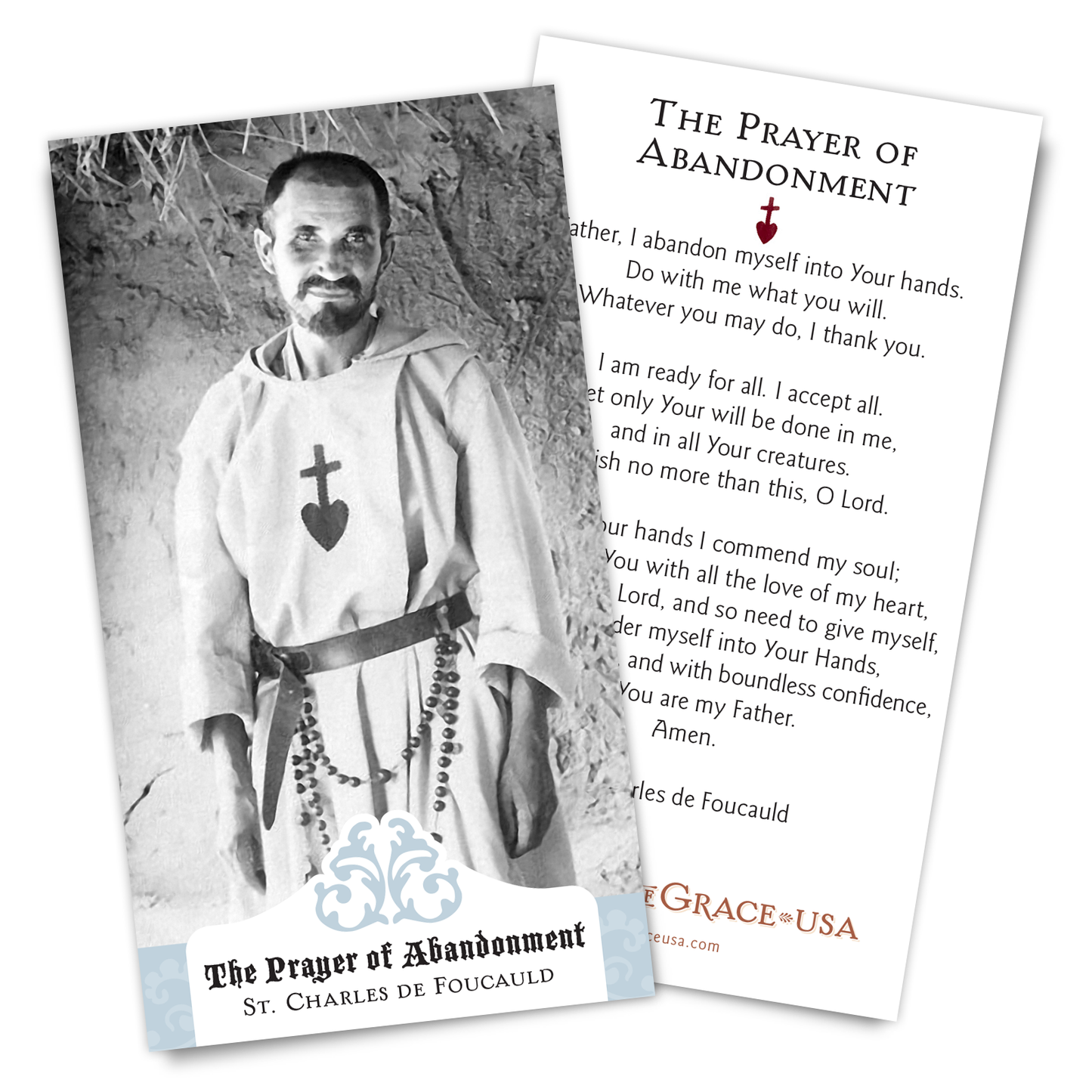 Prayer of Abandonment Holy Card NEW