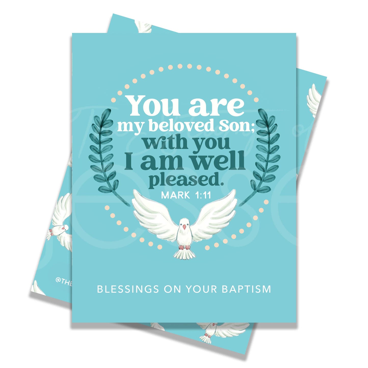 You Are My Beloved Son I Mark 1:11 Catholic Greeting Card