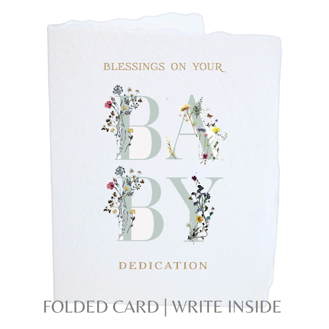 Blessings on Your Baby Dedication Card