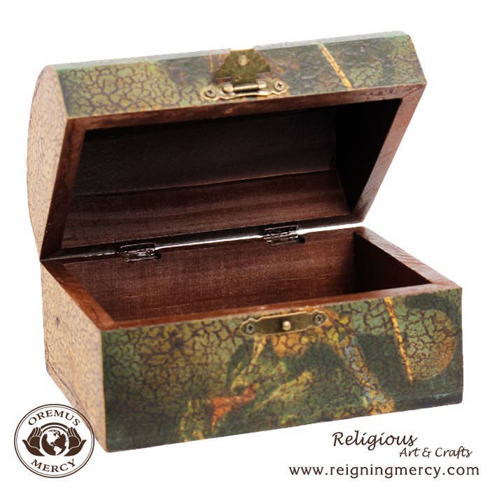 St. Raphael – Rosary Box  (6" x 4.25" x 4")