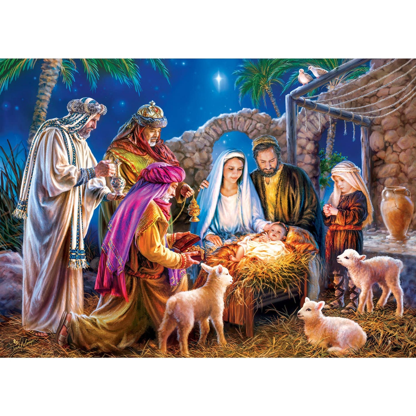 Season's Greetings - A Child is Born 1000 Piece Puzzle