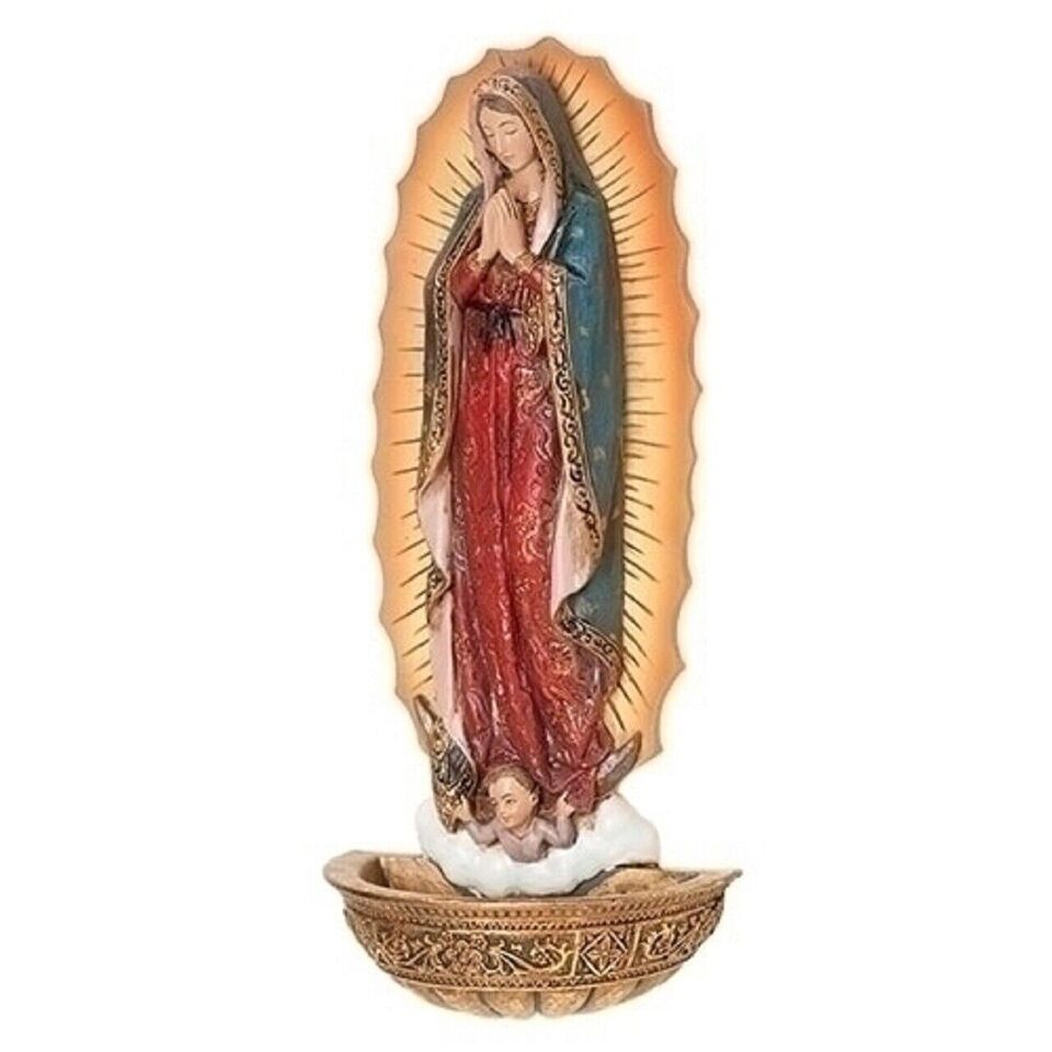 7.5"H OUR LADY OF GUADALUPE WATER FONT