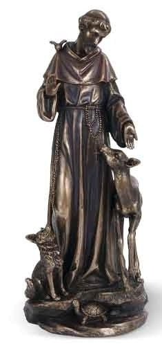 St. Francis with Deer 14"