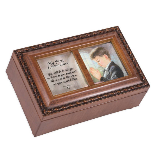 First Communion Boy Music Box