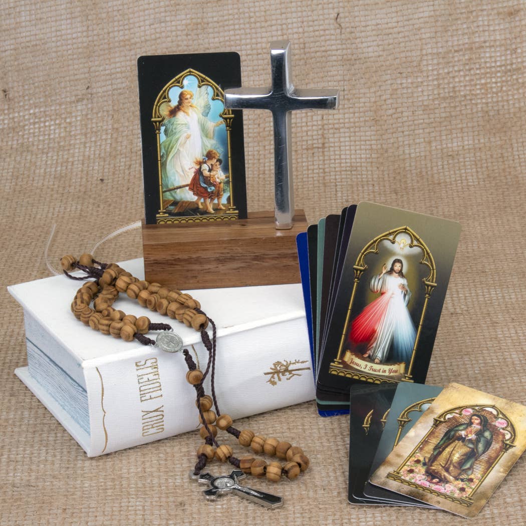 Portable altar "Crux Fidelis" WHITE      (6.25" x 4.5" x 2")