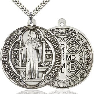 St. Benedict Medal (26mm) Sterling Silver