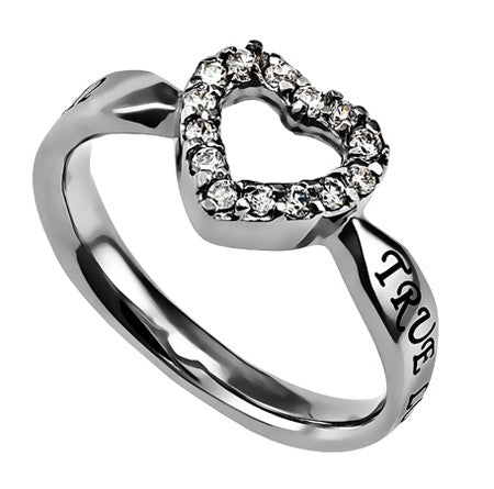 Open Heart Ring "True Love Waits"