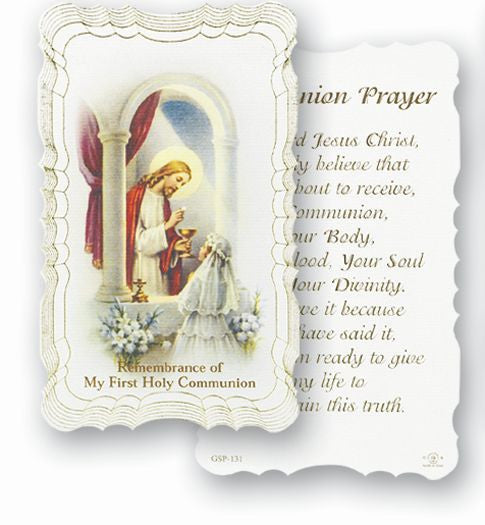 Communion Holy Card - Girl