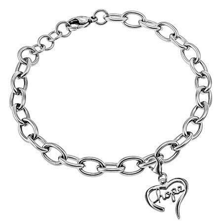 Handwriting Heart Bracelet "Hope"