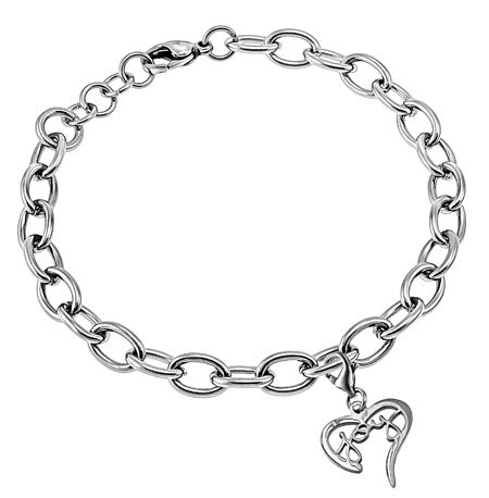 Handwriting Heart Bracelet "Joy"