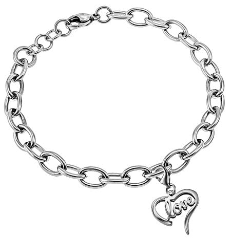 Handwriting Heart Bracelet "Love"