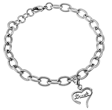 Handwriting Heart Bracelet "Trust"