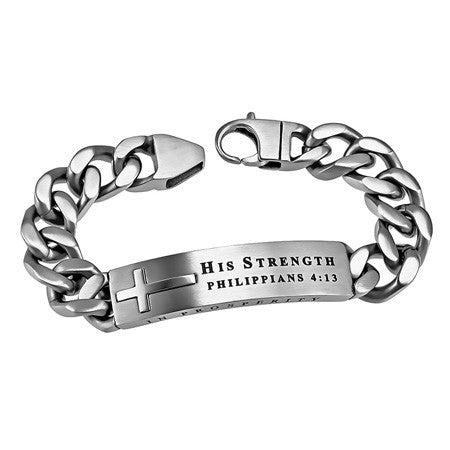 Silver Neo Bracelet "His Strength"