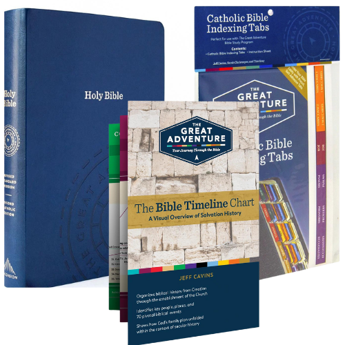 The Great Adventure Bible Leather + Tabs + Chart Bundle
