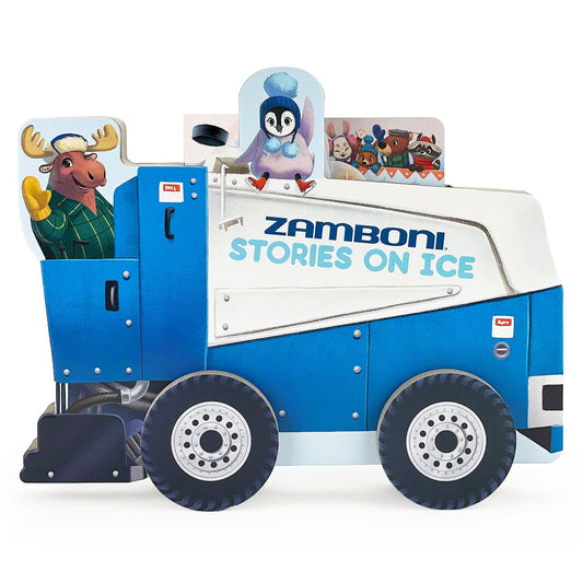 Zamboni 3-Book Sports Gift Set with Real Rolling Wheels