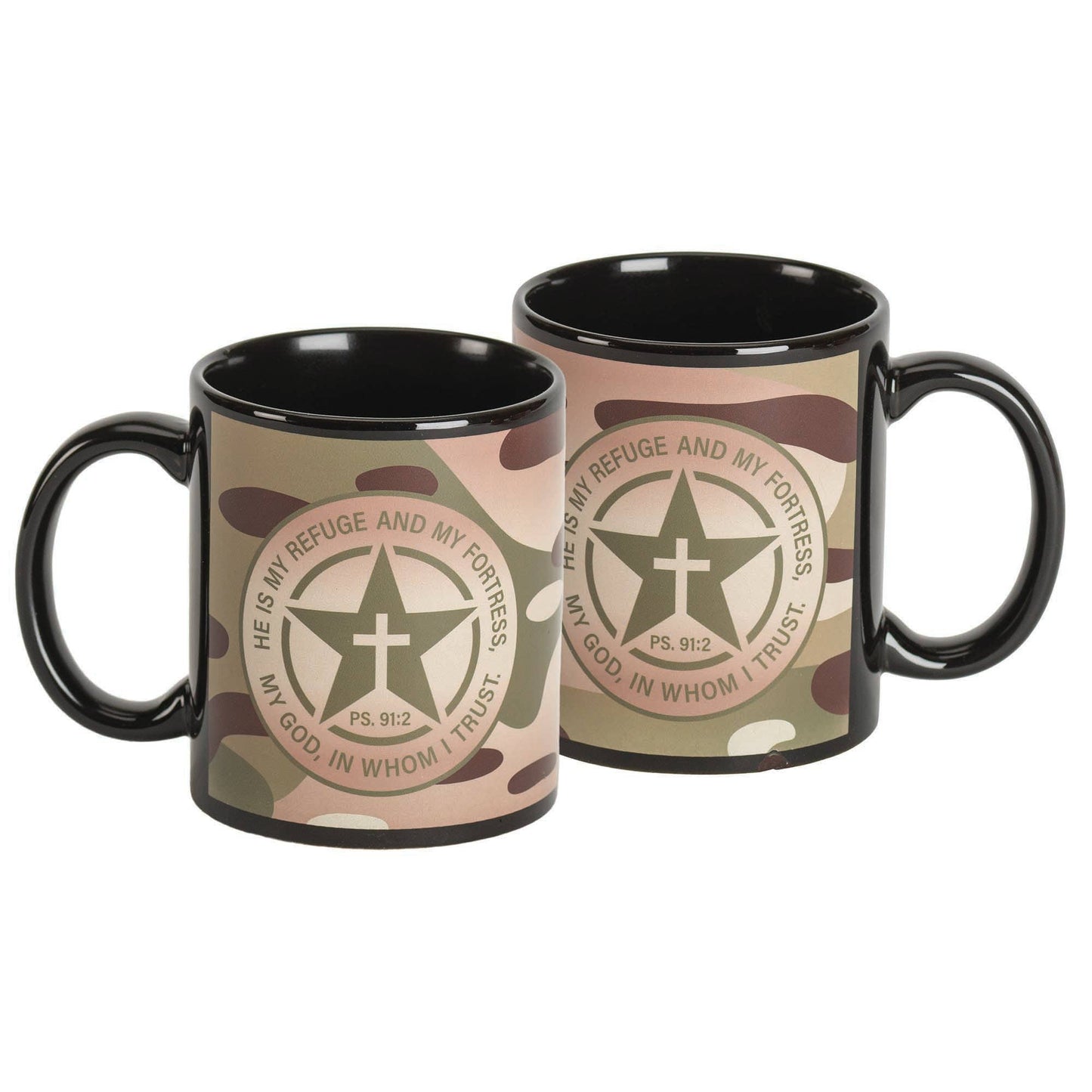 Psalm 91:2 Camo Ceramic Mug 11 oz