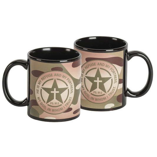 Psalm 91:2 Camo Ceramic Mug 11 oz