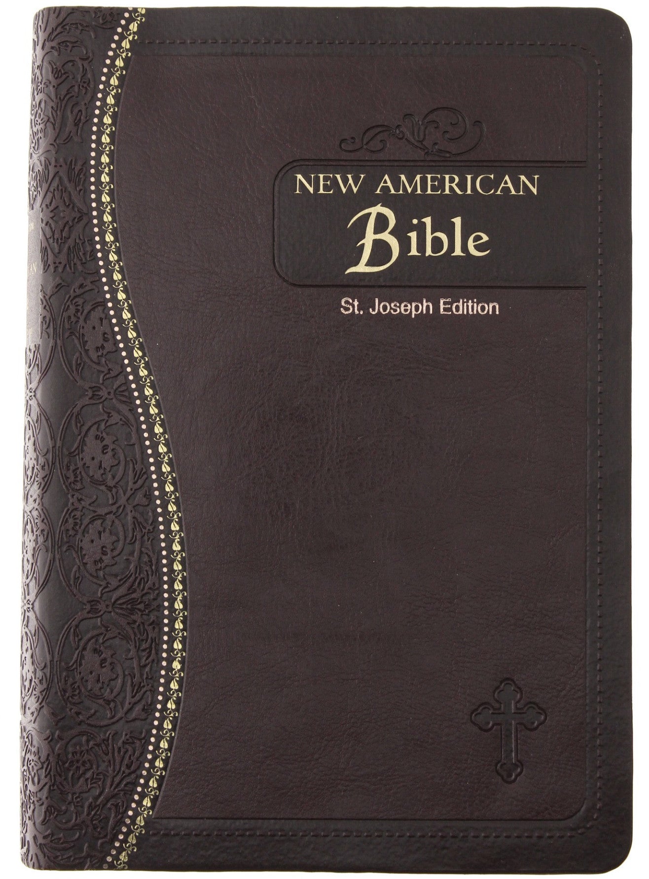 Personalized St. Joseph (NABRE) Black Bonded Leather